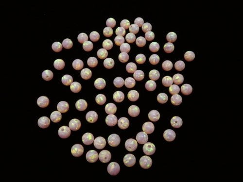 Kyoto Opal Round 4 mm [light pink] Half Drilled Hole 2 pcs $6.79!