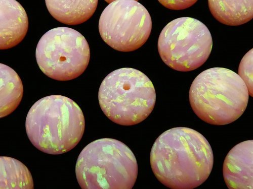 Round, Synthetic Opal Synthetic & Glass Beads