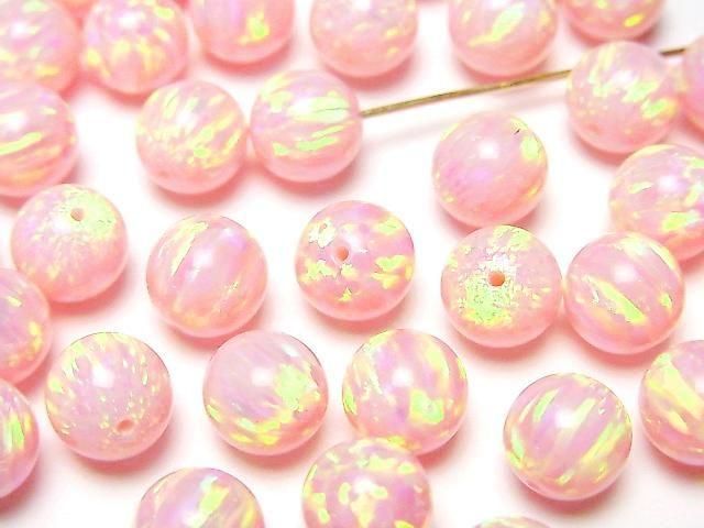 京都蛋白石半鑽孔圓珠 8mm [淺粉紅色] 1顆