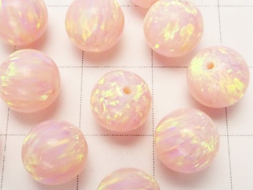 [Video] Kyoto Opal Round 8 mm [Light Pink] Half Drilled Hole 1pc