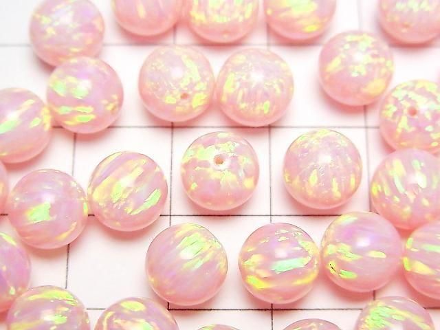 京都蛋白石半鑽孔圓珠 8mm [淺粉紅色] 1顆