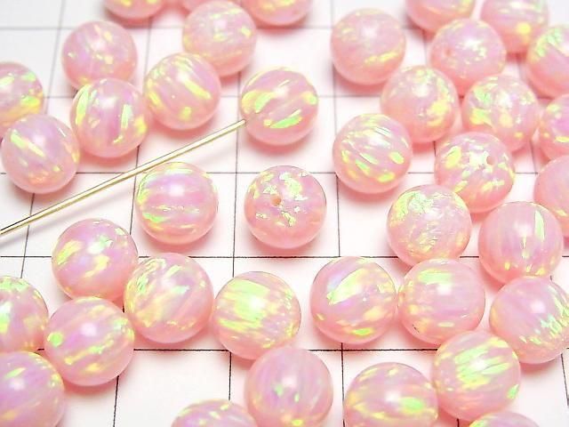 京都蛋白石半鑽孔圓珠 8mm [淺粉紅色] 1顆