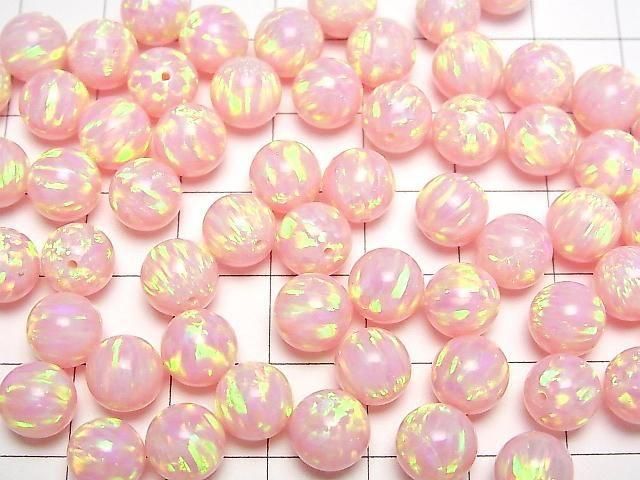 京都蛋白石半鑽孔圓珠 8mm [淺粉紅色] 1顆