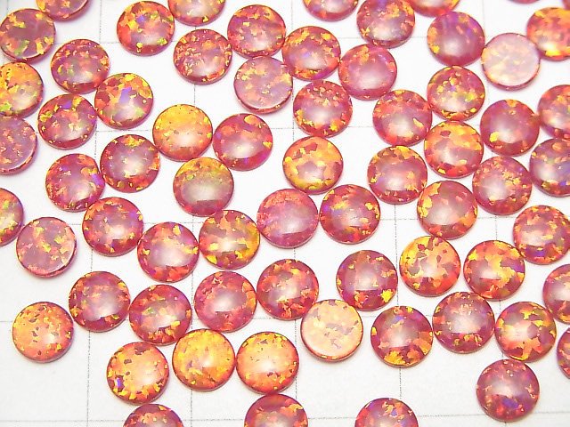 Kyoto Opal Round Cabochon 6 x 6 x 1.5 mm [red] 3 pcs $4.79!