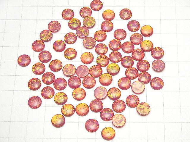 [Video]Kyoto Opal Round Cabochon 8 x 8 x 1.5 mm [red] 2 pcs $5.79!