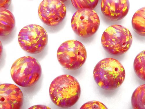 Round, Synthetic Opal Synthetic & Glass Beads