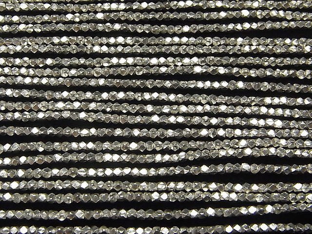 Karen Silver Cube Shape 2x2x2mm 1/4 or 1strand beads (aprx.24inch/60cm)