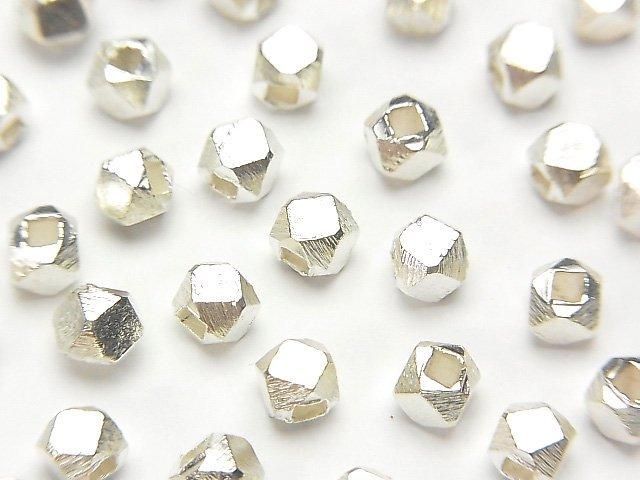 Karen Silver Cube Shape 4x4x4mm White Silver 2pcs