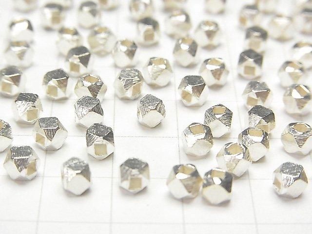 Karen Silver Cube Shape 4x4x4mm White Silver 2pcs