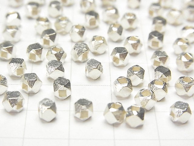 Karen Silver Cube Shape 4x4x4mm White Silver 5pcs