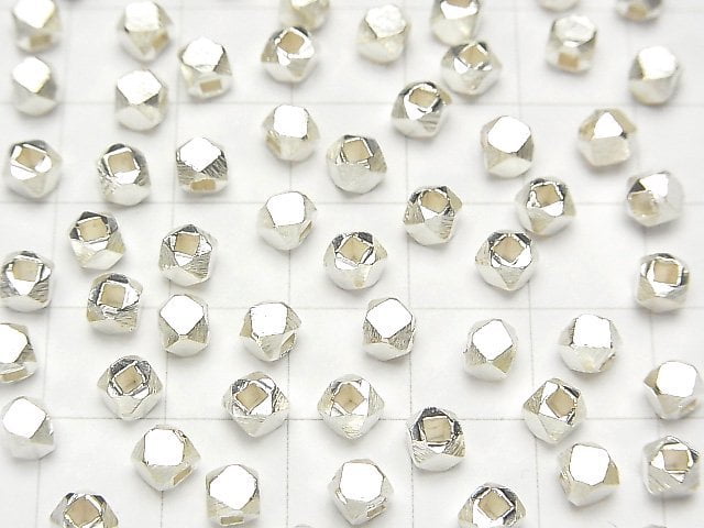 Karen Silver Cube Shape 4x4x4mm White Silver 5pcs