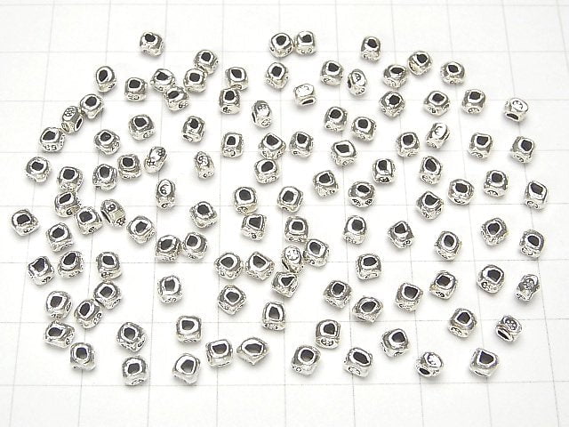 Karen Hill Tribe silver Flower patterned Square Roundel 3 x 3 x 3 mm 5 pcs $3.79!