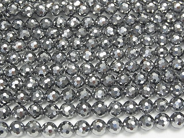 [Video]High Quality! Terahertz 128Faceted Round 6mm 1strand beads (aprx.15inch/38cm)