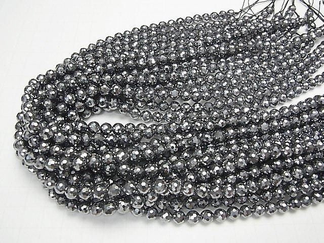 [Video] High Quality! Terahertz 128Faceted Round 6mm 1strand beads (aprx.15inch/36cm)