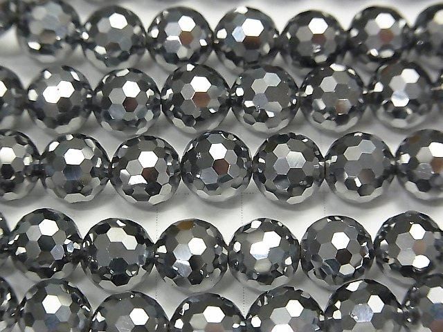 [Video]High Quality! Terahertz 128Faceted Round 8mm 1strand beads (aprx.15inch/37cm)