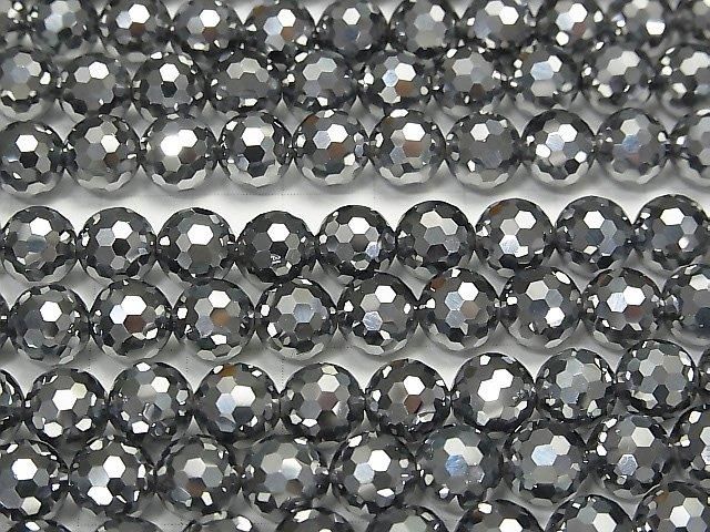 [Video]High Quality! Terahertz 128Faceted Round 8mm 1strand beads (aprx.15inch/37cm)