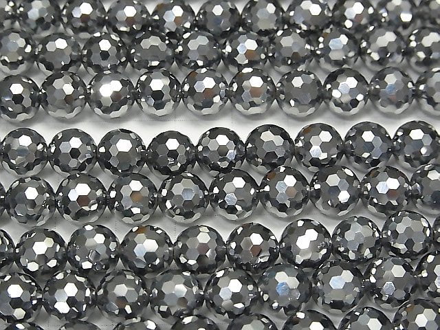 [Video] High Quality! Terahertz 128Faceted Round 8mm 1strand beads (aprx.15inch/37cm)