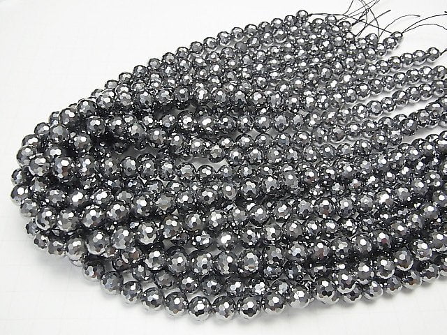 [Video] High Quality! Terahertz 128Faceted Round 8mm 1strand beads (aprx.15inch/37cm)