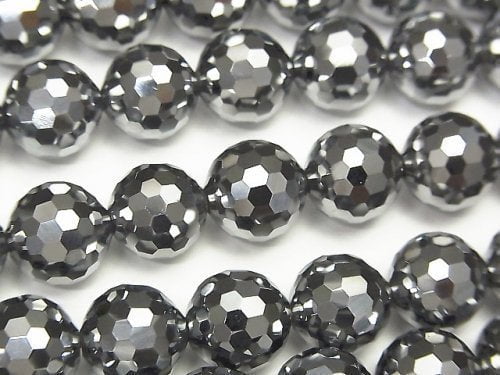 [Video] High Quality! Terahertz 128Faceted Round 10mm half or 1strand beads (aprx.15inch/36cm)