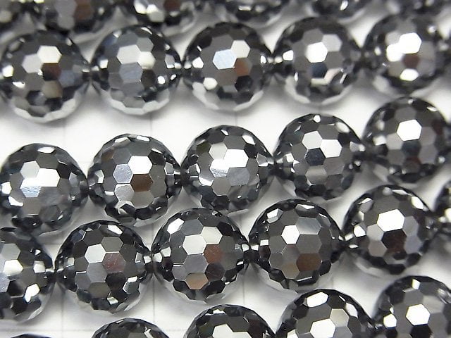 [Video] High Quality! Terahertz 128Faceted Round 10mm half or 1strand beads (aprx.15inch/36cm)