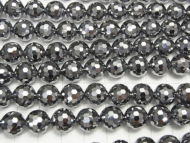 [Video] High Quality! Terahertz 128Faceted Round 10mm half or 1strand beads (aprx.15inch/36cm)