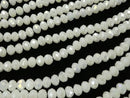 1strand $2.39! Glass Beads  Faceted Button Rondelle 6 x 6 x 4 mm White AB 1 strand beads (aprx.17 inch / 43 cm)
