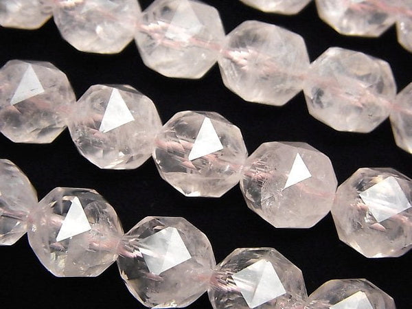 Faceted Round, Rose Quartz, Star Gemstone Beads