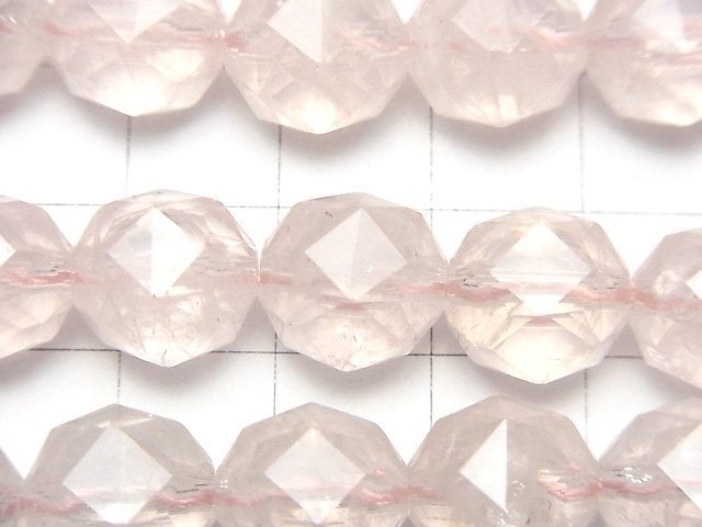 [Video] High Quality! Rose Quartz AA ++ Star Faceted Round 12 mm 1/4 or 1strand beads (aprx.15 inch / 38 cm)