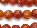 1strand $8.79! Red Agate Round 8mm S Line Twist 1strand beads (aprx.15inch / 38cm)