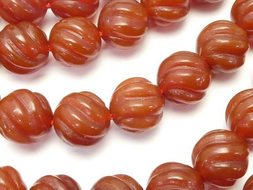 Agate, Round, Twist Gemstone Beads