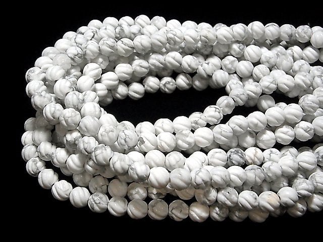 1strand $9.79! Howlite Magnesite Round 8mm S line Twist [2mm hole] 1strand beads (aprx.14inch / 35cm)