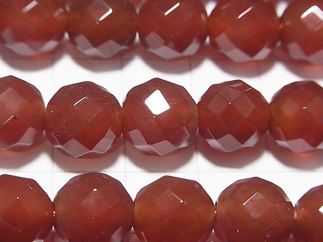 1strand $9.79! Red Agate AAA 64 Faceted Round 10 mm [2 mm hole] 1 strand beads (aprx.15 inch / 36 cm)
