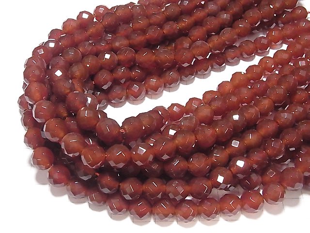 1strand $9.79! Red Agate AAA 64 Faceted Round 10 mm [2 mm hole] 1 strand beads (aprx.15 inch / 36 cm)