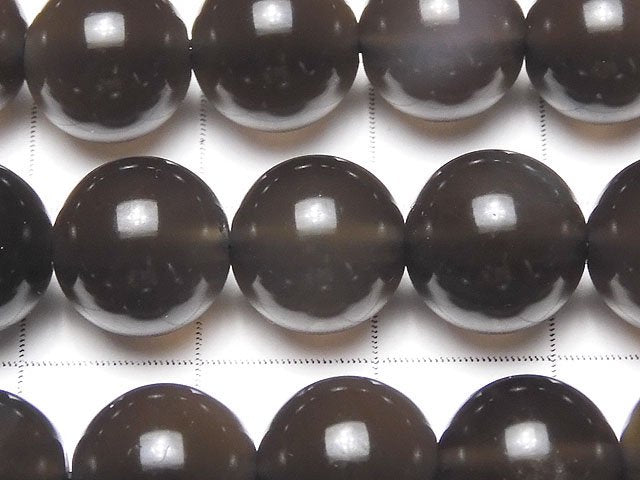 Mexican Black Ice Obsidian AAA Round 10 mm half or 1 strand beads (aprx.15 inch / 37 cm)