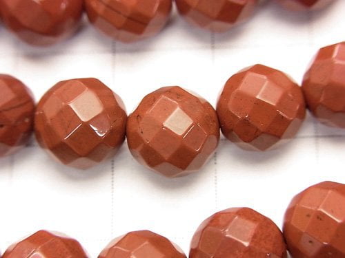 1strand $8.79! Red Jasper AAA 64Faceted Round 8mm 1strand beads (aprx.15inch / 37cm)