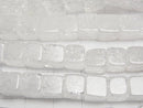 Cracked Crystal  Cube 8x8x8mm half or 1strand beads (aprx.15inch/37cm)