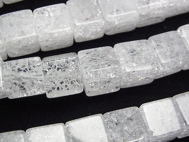 Cracked Crystal, Cube Gemstone Beads