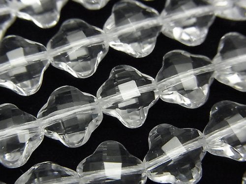 Crystal Quartz, Flower Gemstone Beads