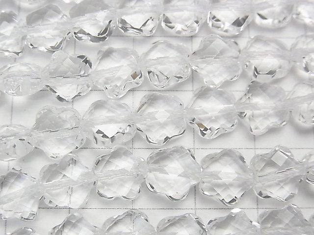 [Video] High Quality! Crystal AAA Flower Shape 8x8x5mm half or 1strand beads (aprx.15inch / 38cm)