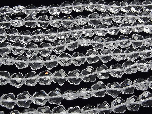[Video] High Quality! Crystal AAA Flower Shape 8x8x5mm half or 1strand beads (aprx.15inch / 38cm)