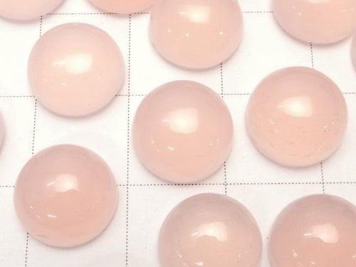 High Quality Pink Chalcedony AAA Round Cabochon 10x10mm 5pcs