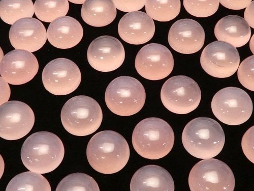 High Quality Pink Chalcedony AAA Round Cabochon 10x10mm 5pcs
