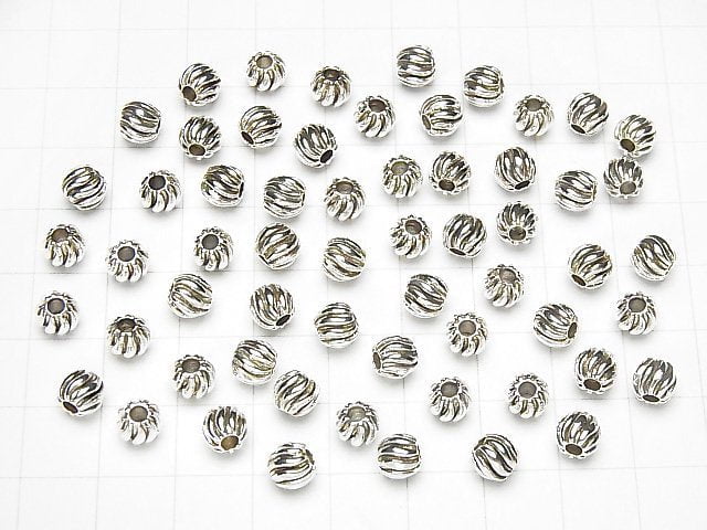 Silver925 Design Round 6mm 2pcs