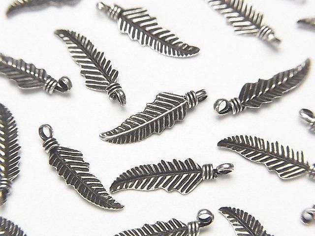 Silver 925 Feather Pendant 15x4mm 4pcs