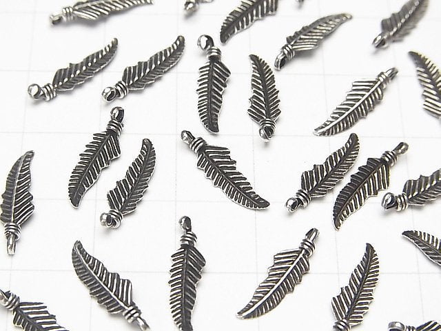 Silver925 Feather Pendant 15x4mm 4pcs