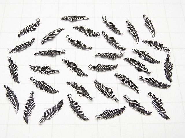 Silver925 Feather Pendant 15x4mm 4pcs