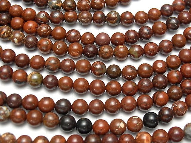 1strand $4.79! Poppy Jasper Round 6mm 1strand beads (aprx.15inch / 38cm)