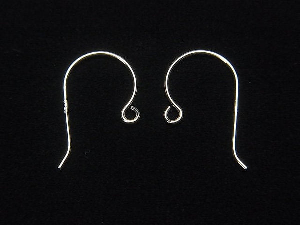 Silver925  Earwire 16x10mm Rhodium Plated  2pairs