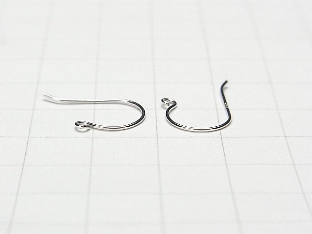 Silver925  Earwire 16x10mm Rhodium Plated  2pairs