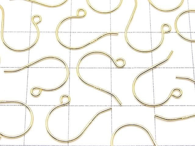Silver925  Earwire 16x10mm 18KGP 2pairs